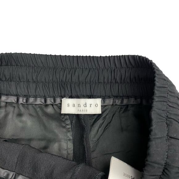 SANDRO Loose Fit Drawstring Trousers Sz 4 + Slight Flaw - Picture 6 of 11